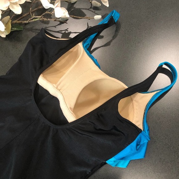 Vintage Sirena Bullet Bra Ruffle Modesty Apron Double Front One Piece Swimsuit - Picture 5 of 16